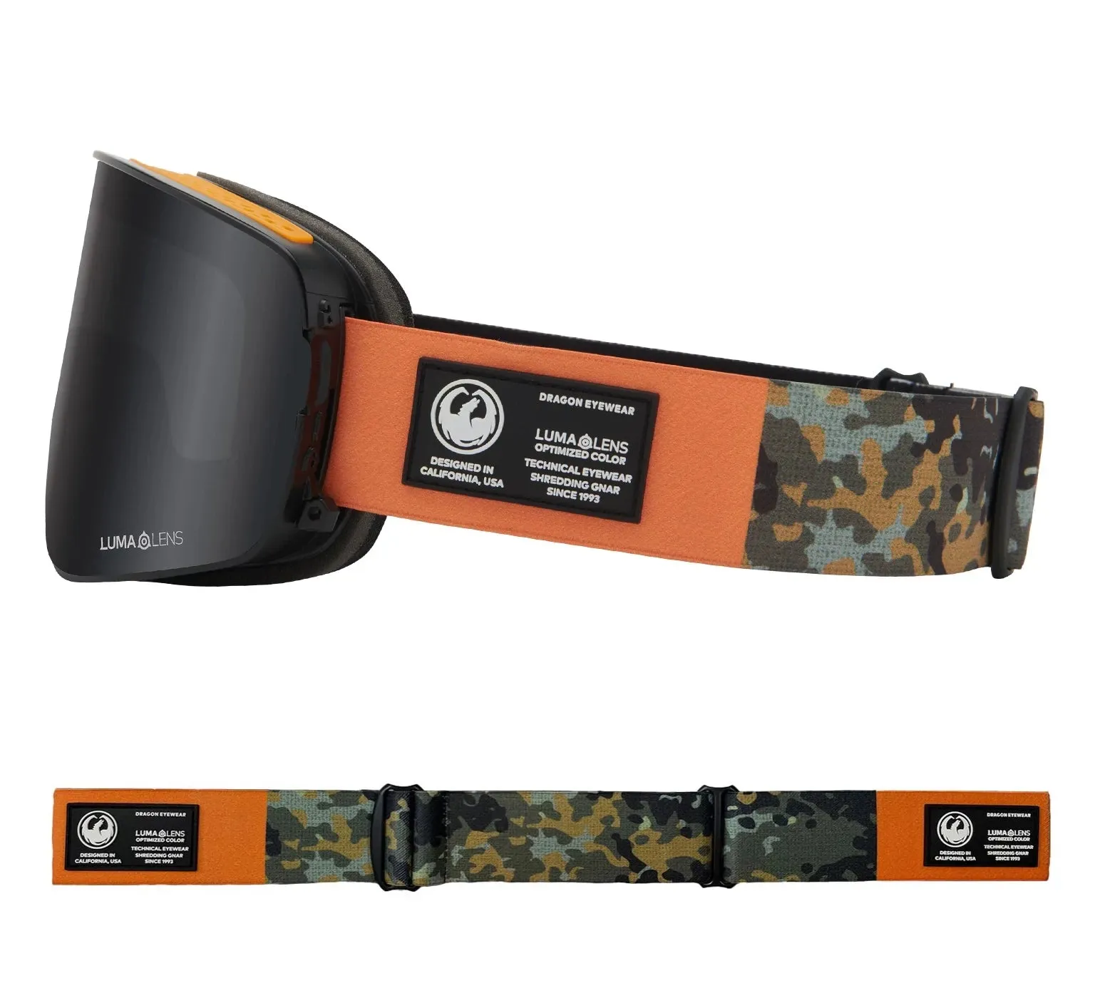 Dragon NFX2 Snow Goggles 2022 Bush Camo / Lumalens Dark Smoke   Spare Lens