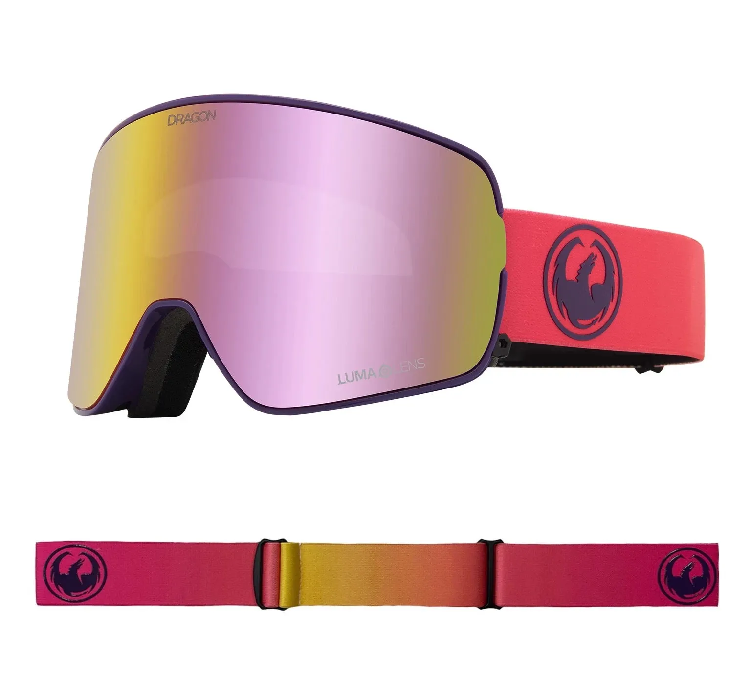 Dragon NFX2 Snow Goggles 2022 Fade Pink / Lumalens Pink Ion   Spare Lens
