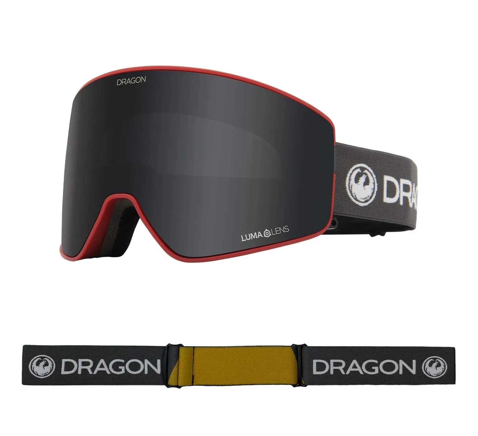 Dragon PXV2 Snow Goggles 2022 Block Red / Lumalens Dark Smoke   Spare Lens