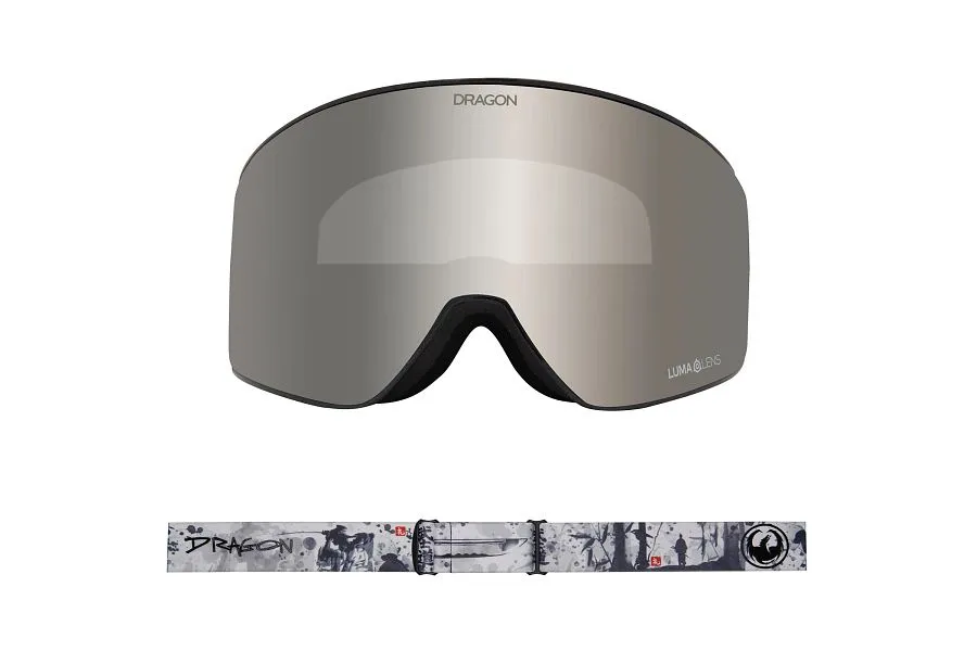 Dragon PXV2 Snow Goggles Low Bridge BushIdo / Lumalens Silver Ion   Lumalens Violet