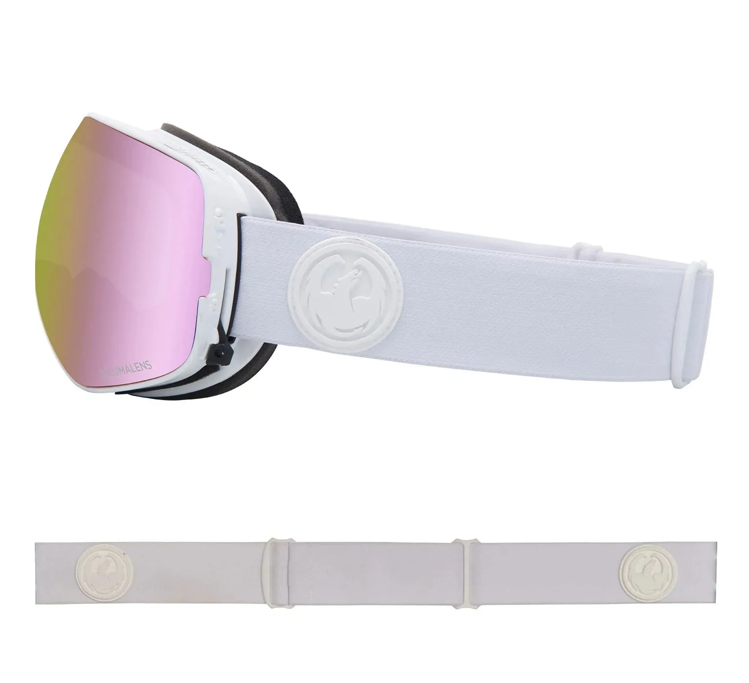 Dragon X2S Snow Goggles 2022 Whiteout/ Lumalens Pink Ion   Spare Lens