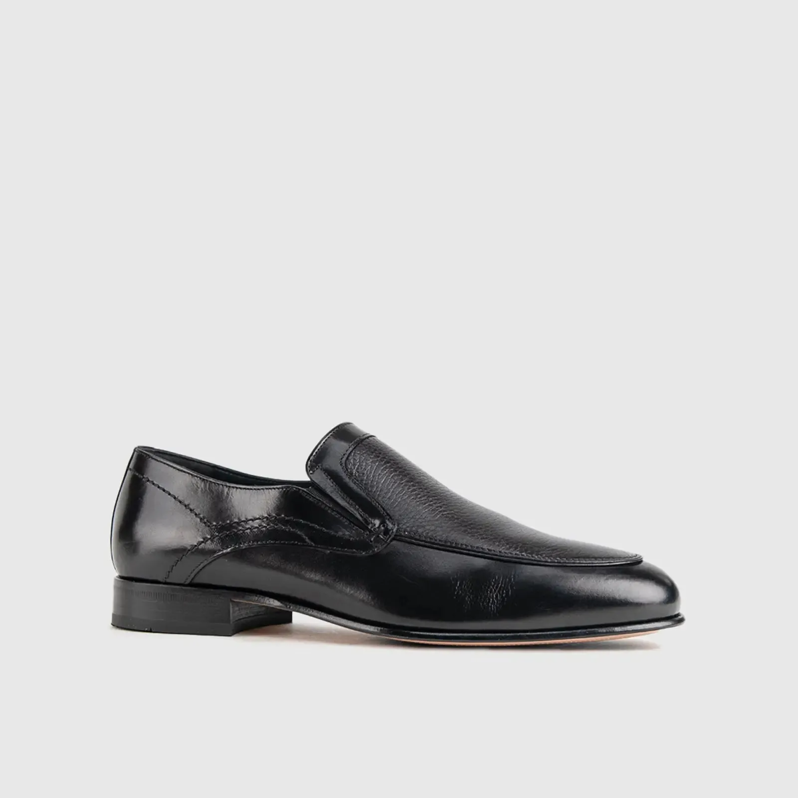 Dress Comfort Slip Ons 6934 Black Deer Skin