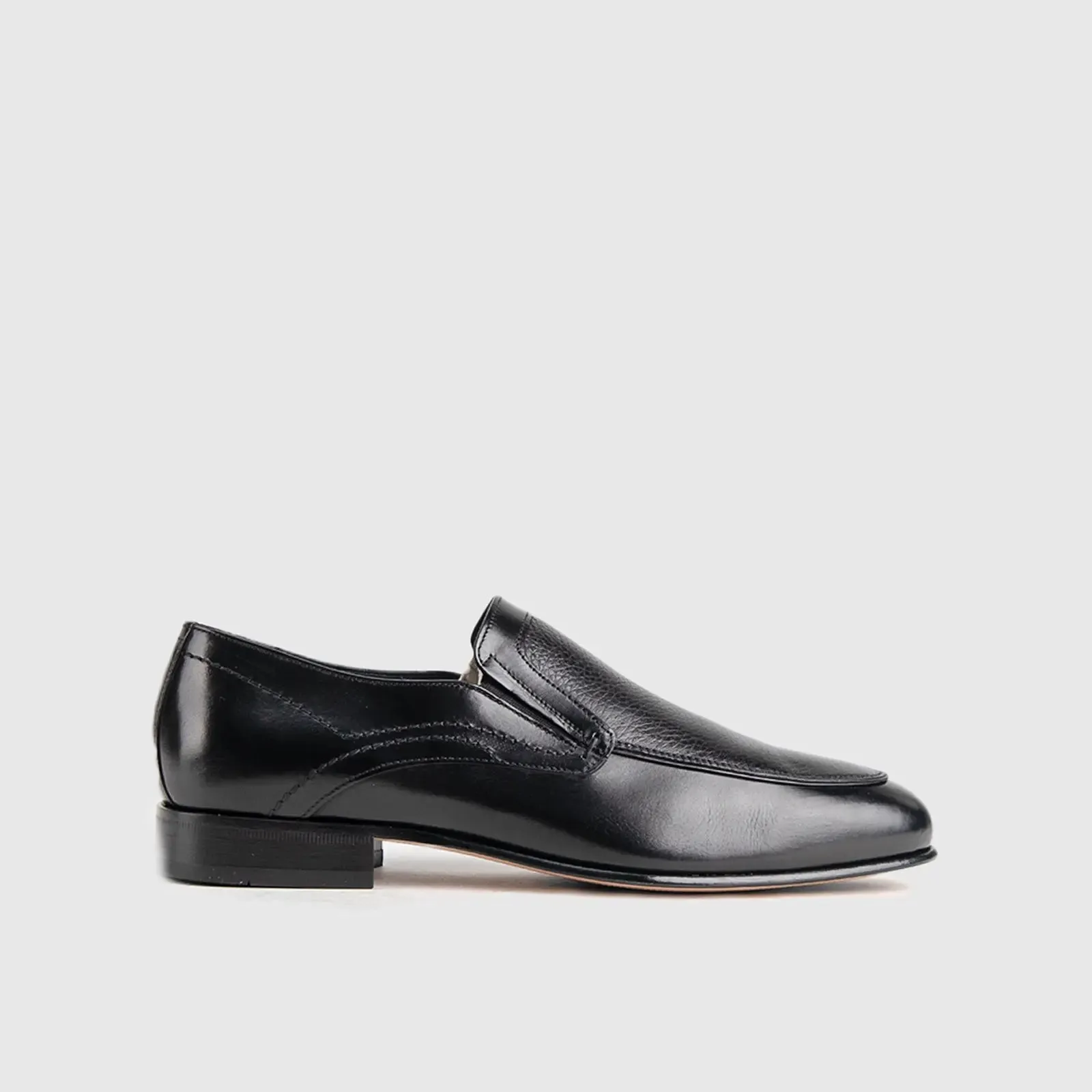 Dress Comfort Slip Ons 6934 Black Deer Skin