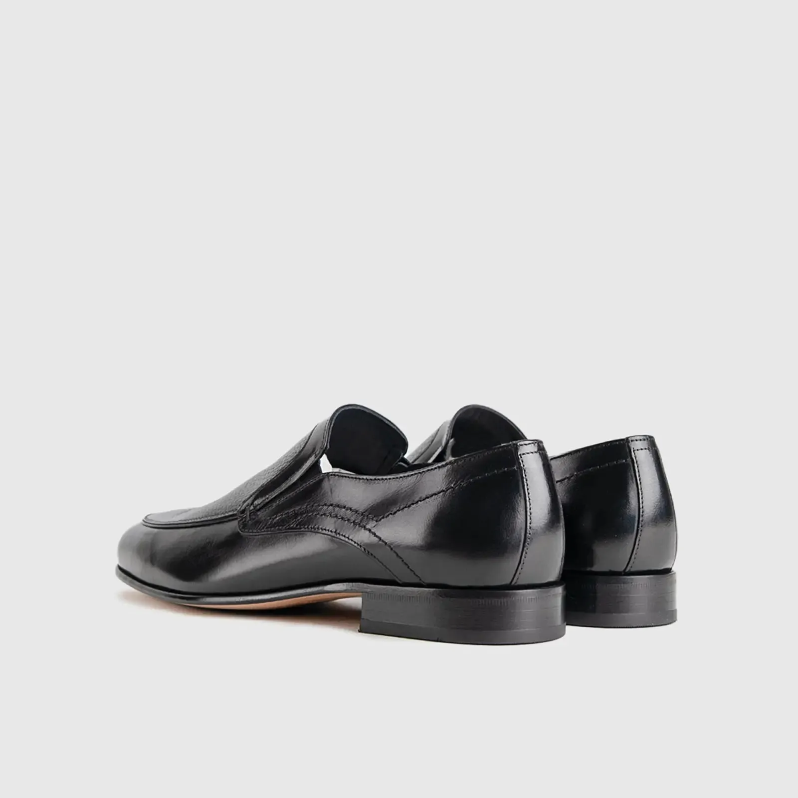 Dress Comfort Slip Ons 6934 Black Deer Skin