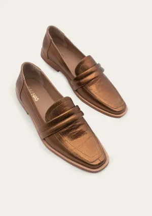 Ebro Metallic Loafer: Bronze