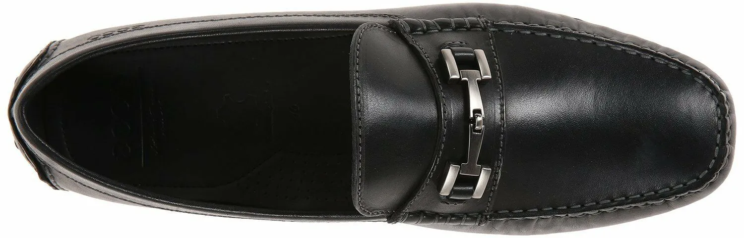 ECCO Men's 580414 Hybrid Black Leather Moccasin Slip-On Loafer