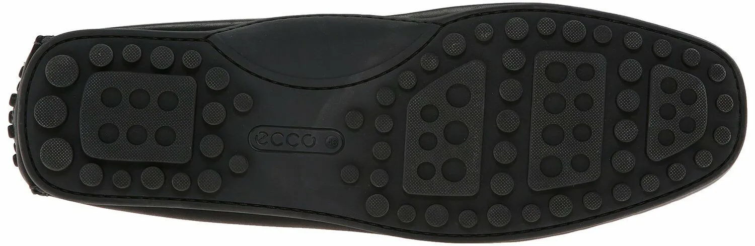 ECCO Men's 580414 Hybrid Black Leather Moccasin Slip-On Loafer