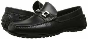 ECCO Men's 580414 Hybrid Black Leather Moccasin Slip-On Loafer