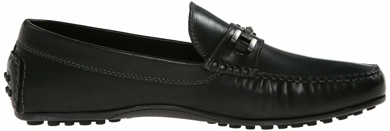 ECCO Men's 580414 Hybrid Black Leather Moccasin Slip-On Loafer