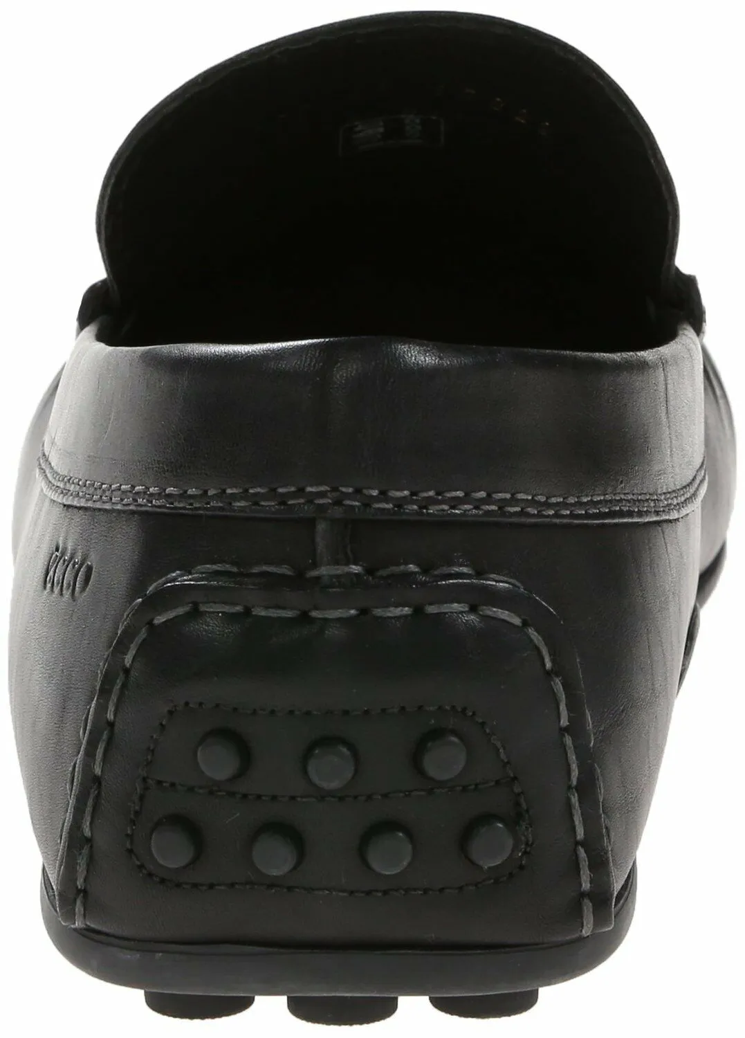ECCO Men's 580414 Hybrid Black Leather Moccasin Slip-On Loafer