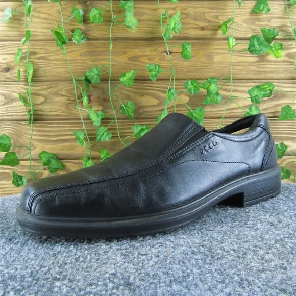 Ecco Men's Loafer Black Leather Size 45M Gently Used 2025