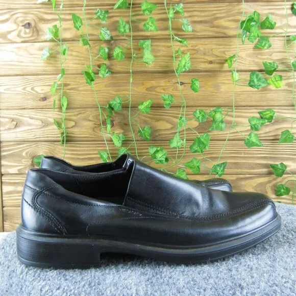 Ecco Men's Loafer Black Leather Size 45M Gently Used 2025