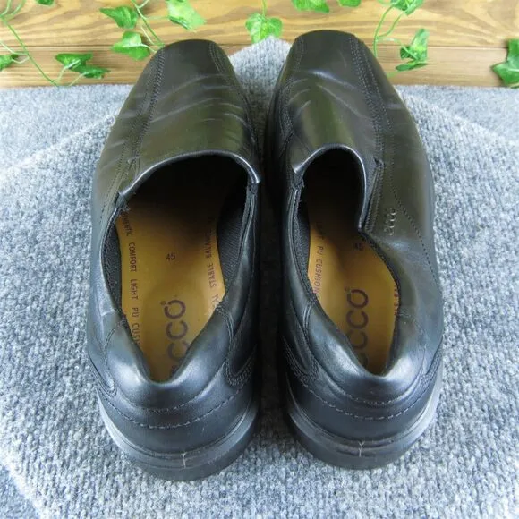 Ecco Men's Loafer Black Leather Size 45M Gently Used 2025