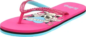 Ed Hardy Glitz Flip Flop for Women -Fuschia