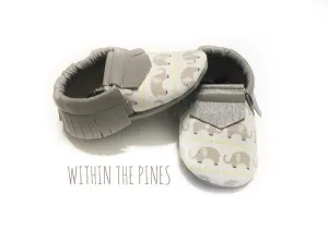 Elephant Fringe Moccasins