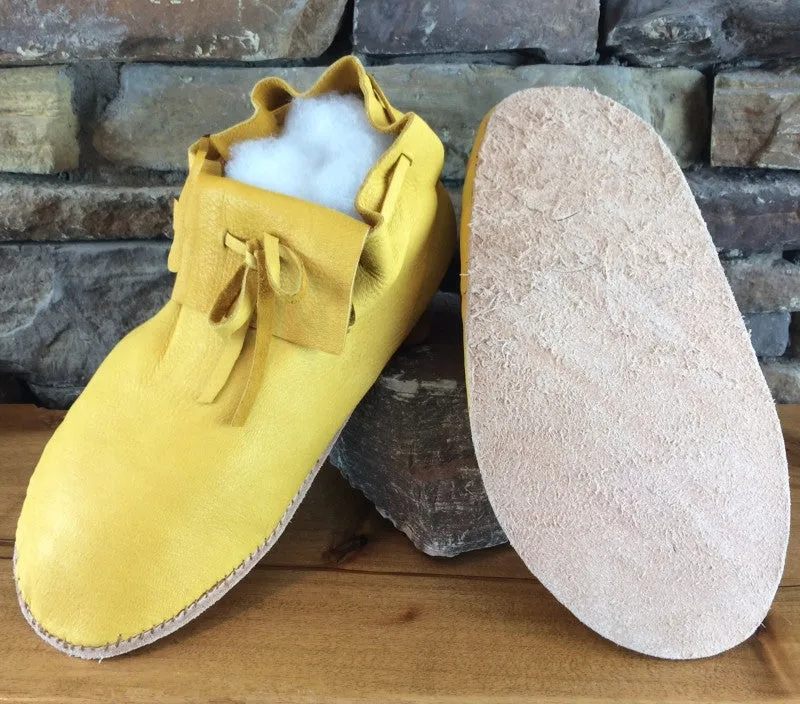 Elk Hide Moccasins - Undecorated - Men's Sizes