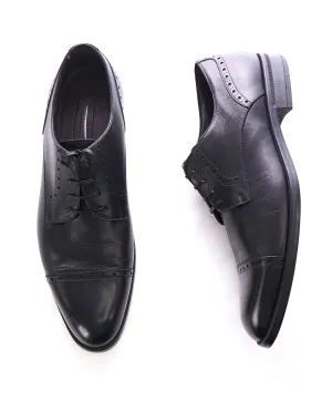 ERMENEGILDO ZEGNA - Black Diamond Brogue Cap Toe Oxfords - 11