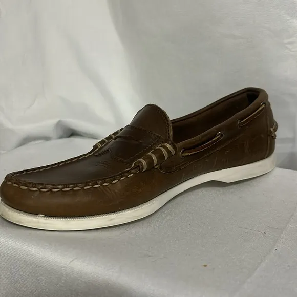 EUC Allen Edmonds Kirkwood Hand Sewn Loafer Golden Brown Chromexcel Mens 9D