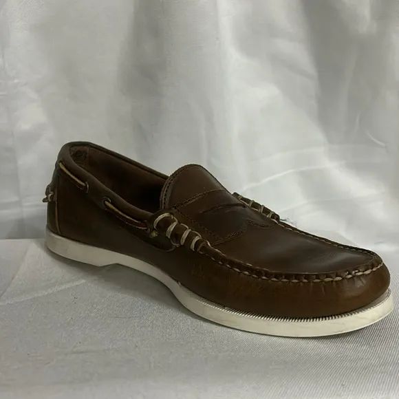 EUC Allen Edmonds Kirkwood Hand Sewn Loafer Golden Brown Chromexcel Mens 9D