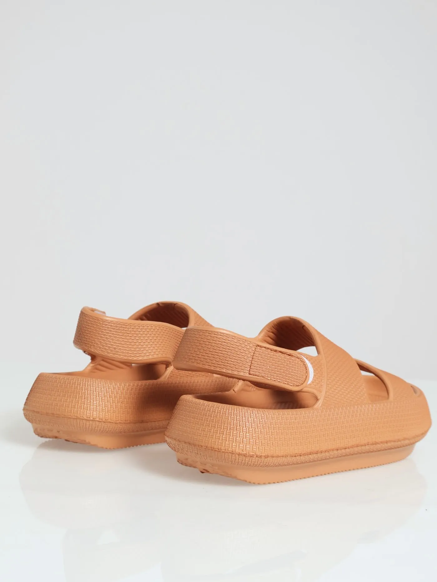 Eva Chunky Double Strap With Velcro Back Strap  - Coral