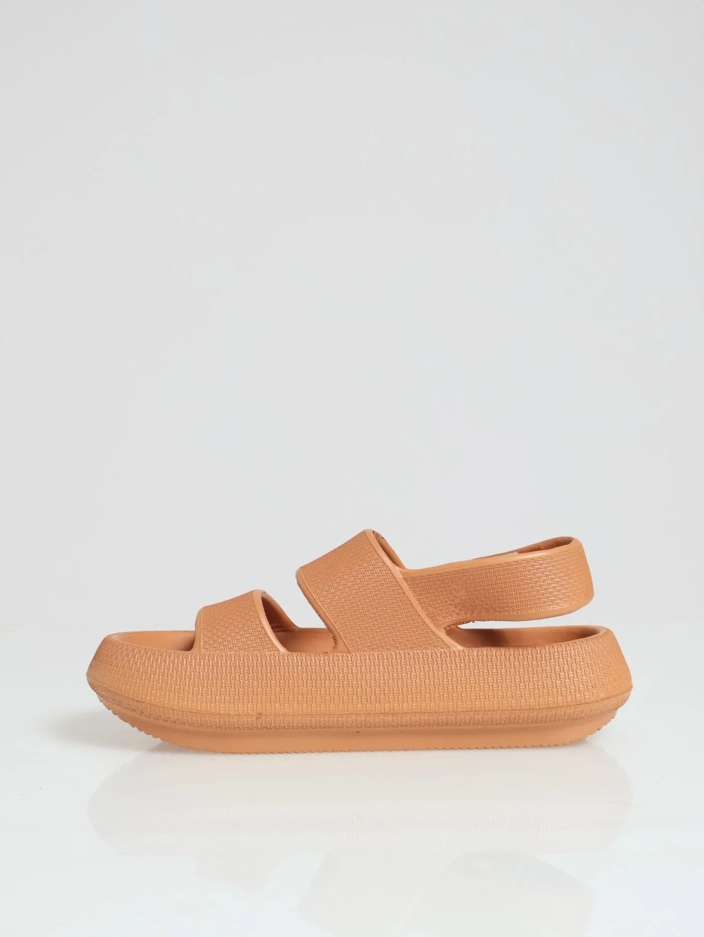 Eva Chunky Double Strap With Velcro Back Strap  - Coral