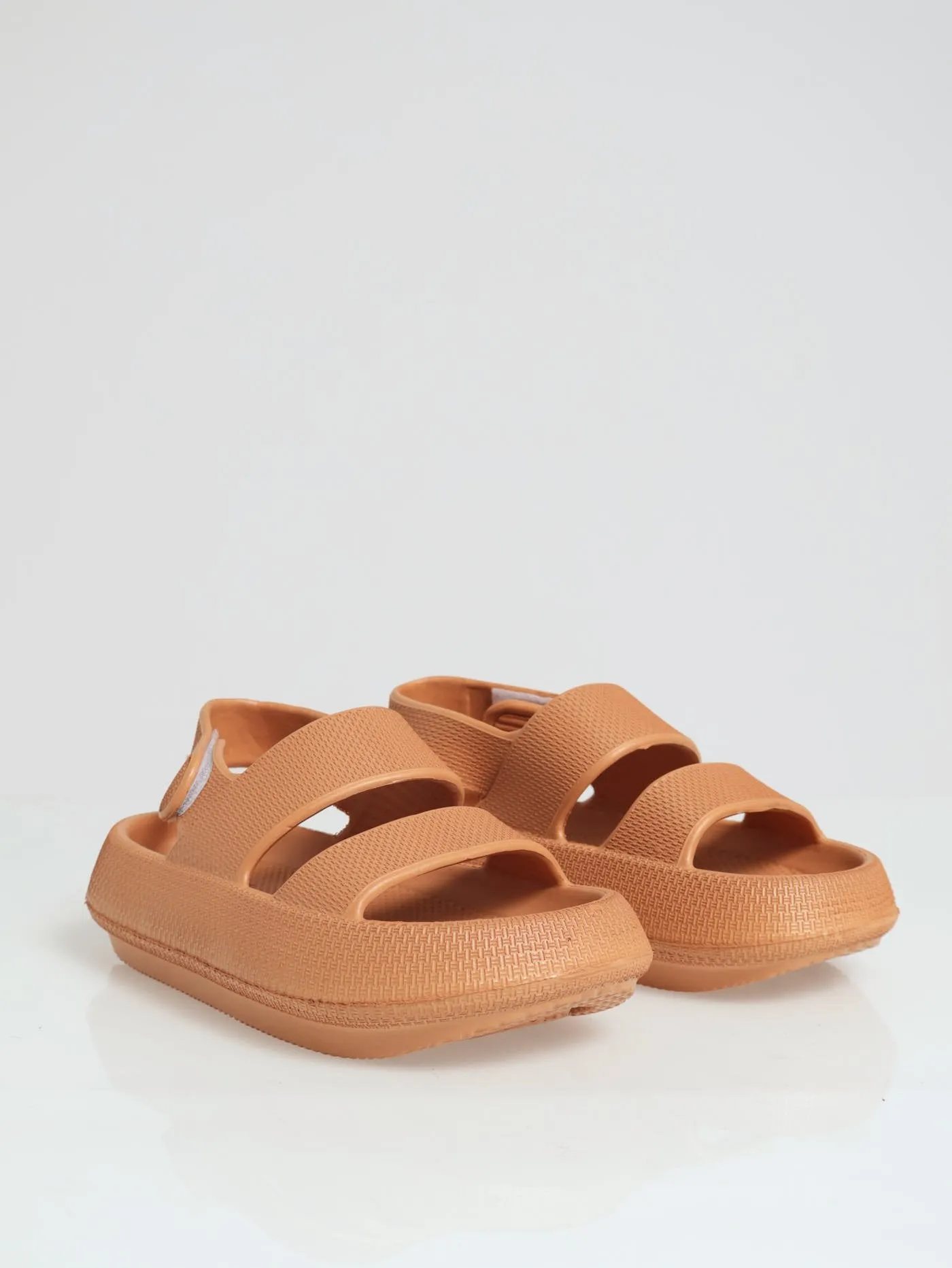 Eva Chunky Double Strap With Velcro Back Strap  - Coral