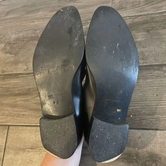 Everlane Women's Black Modern Loafer Leather Made In Italy Shoe Size 9.5‎
