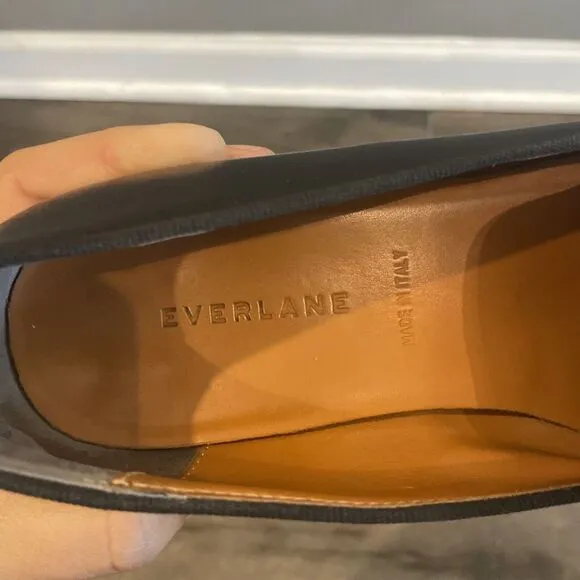 Everlane Women's Black Modern Loafer Leather Made In Italy Shoe Size 9.5‎