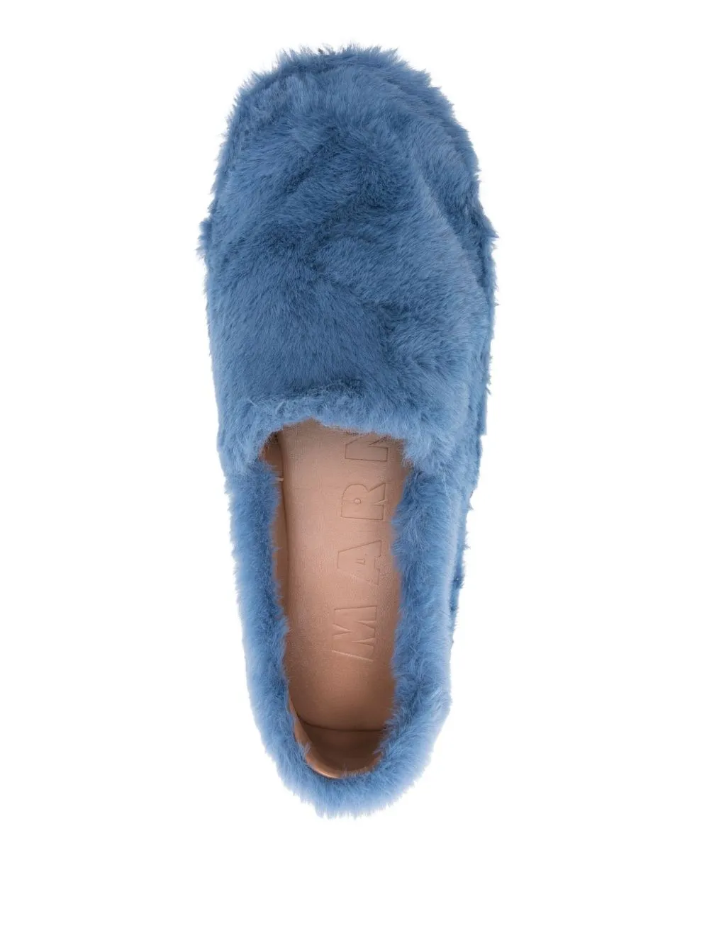 Faux fur slip-on loafers