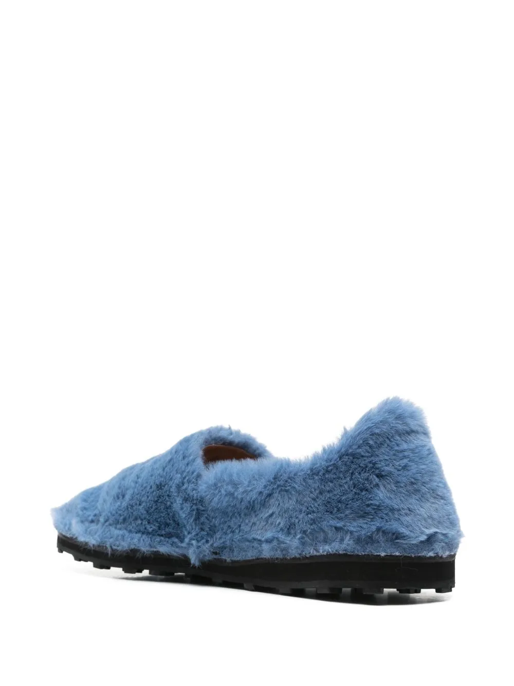 Faux fur slip-on loafers