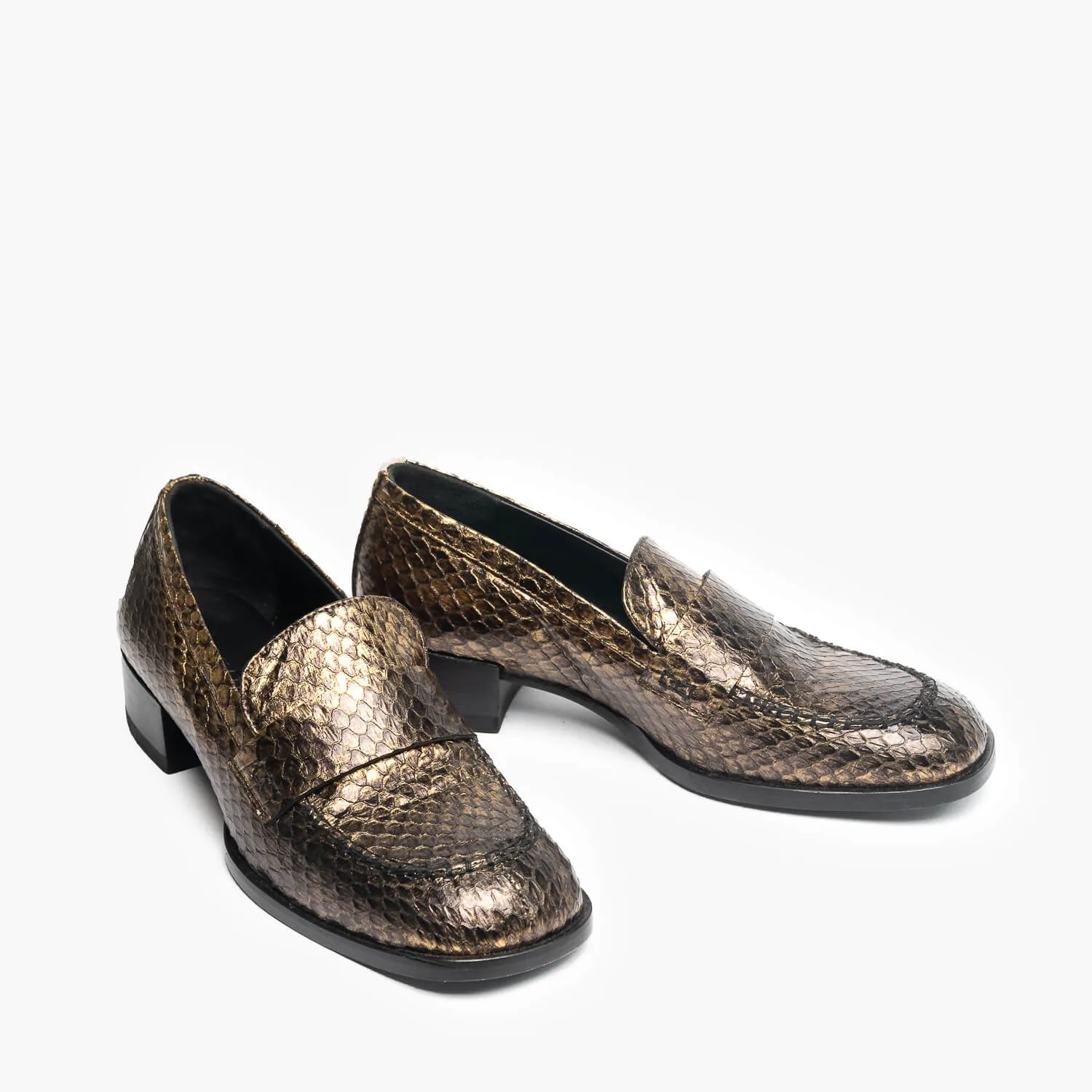 Federica | Women's moccasins in gold with black shades