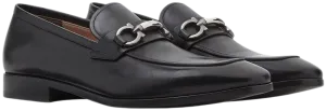 Ferragamo Benford Mens Black Leather Slip On Loafer Shoe 755992