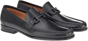 Ferragamo Grandioso 2 Mens Black Leather Slip On Moccasins Shoe 753156