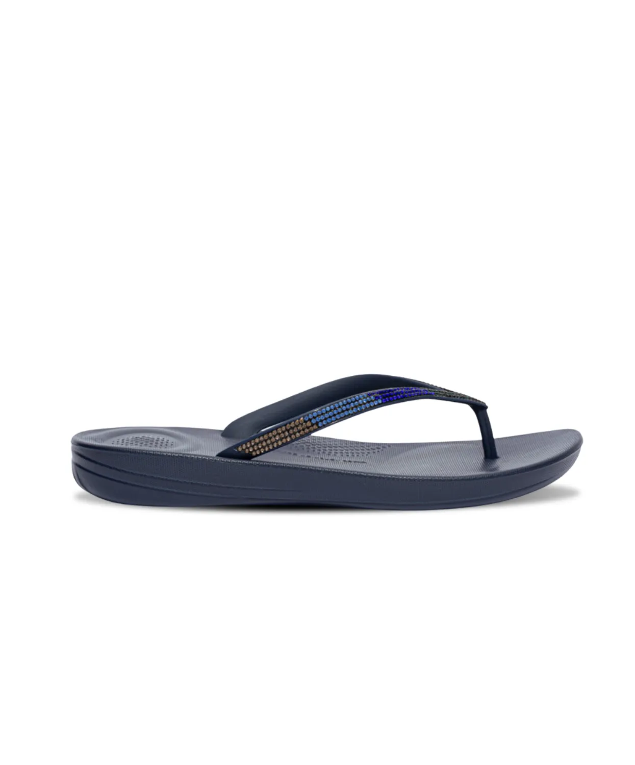 FitFlop iQushion Ombre Sparkle Thongs Navy