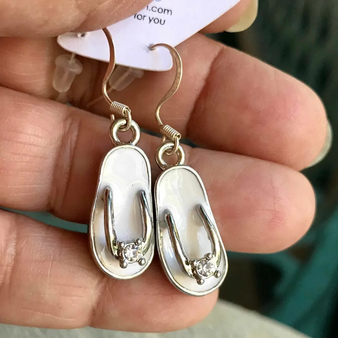 Flip Flop Enamel, Earrings