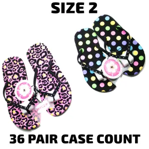 Flip Flops - Girls Asst'd (1513Y) - Size 2
