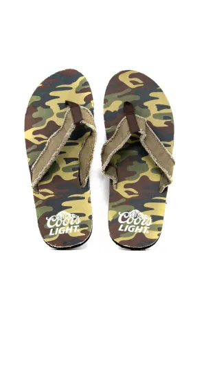 Flip Flops - Men's Coors Light Camo - Size 10/11