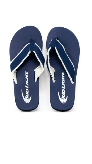 Flip Flops - Men's Navy Bud Light - Size 10/11