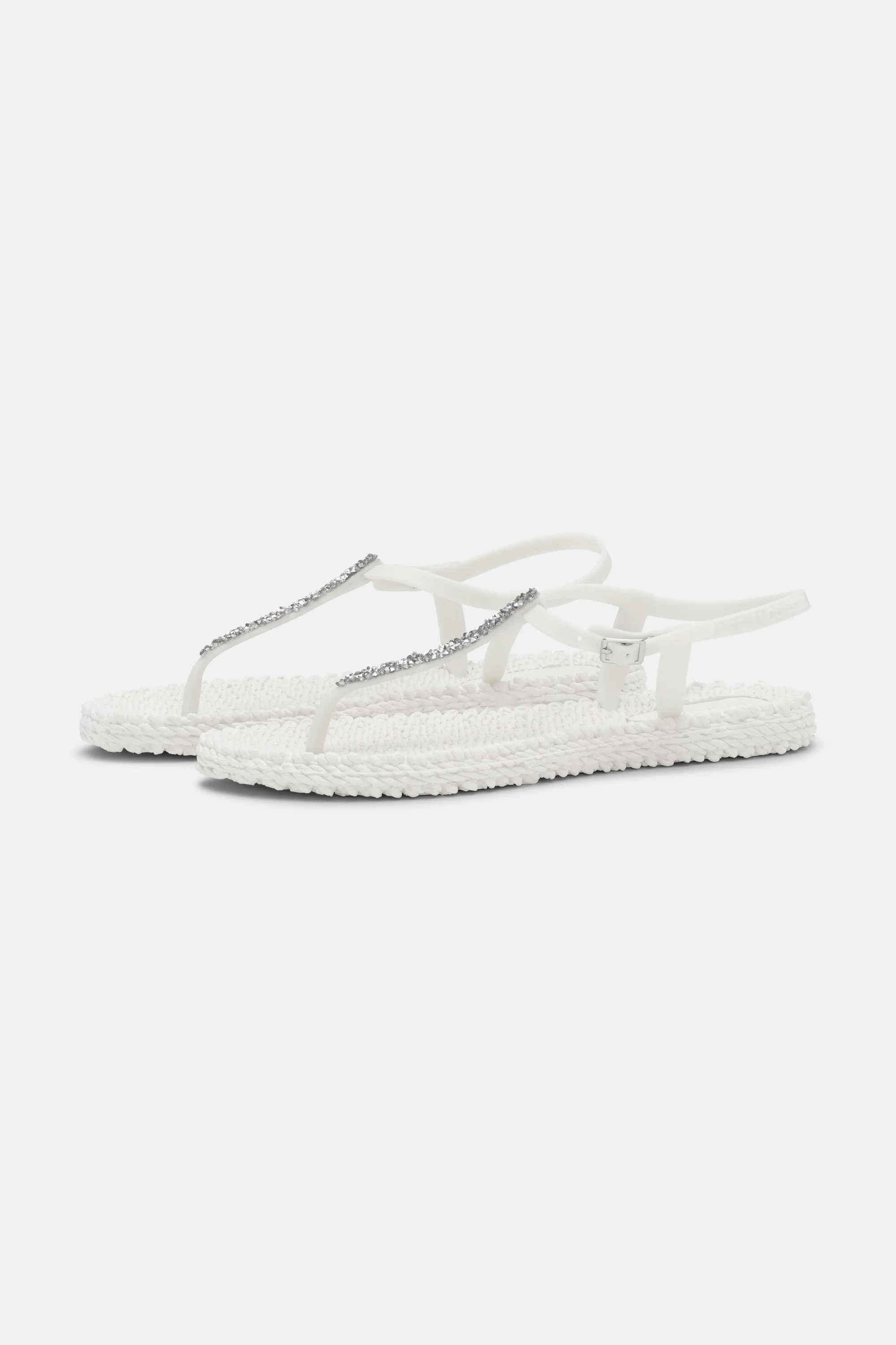 Flip Flops Strasssteinen - Creme