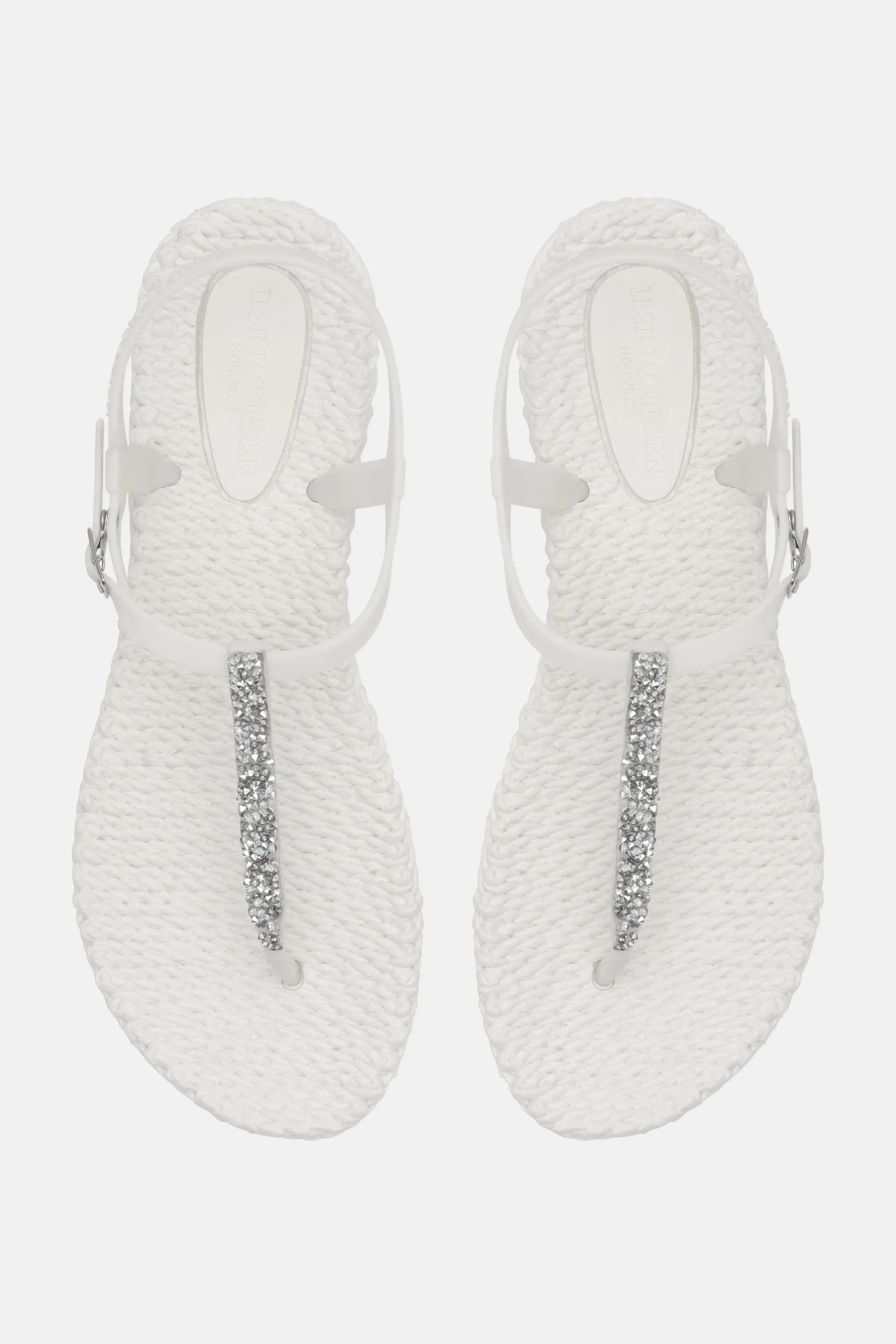 Flip Flops Strasssteinen - Creme