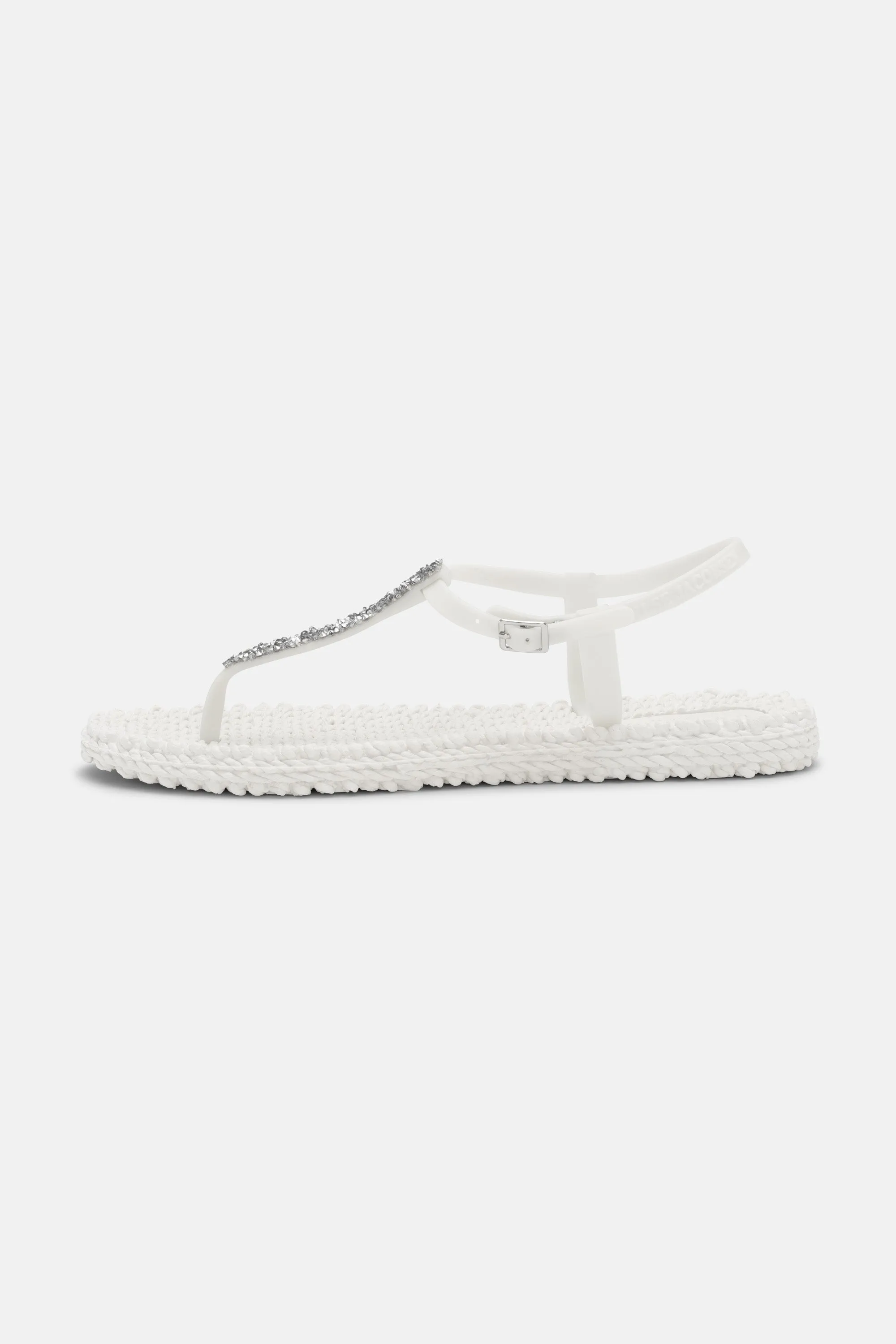 Flip Flops Strasssteinen - Creme