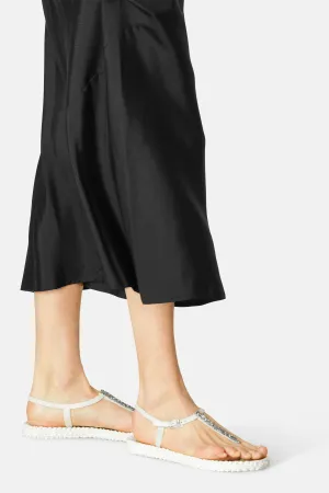 Flip Flops Strasssteinen - Creme