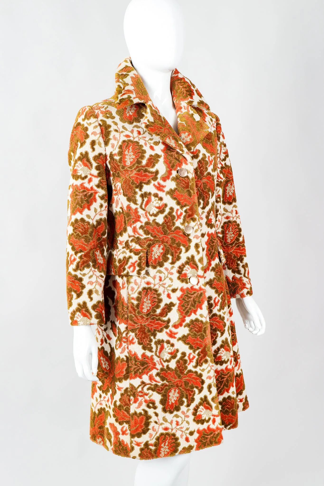 Floral Chenille Carpet Coat