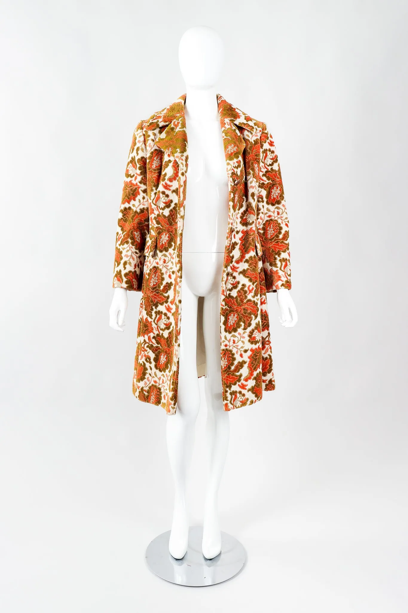 Floral Chenille Carpet Coat