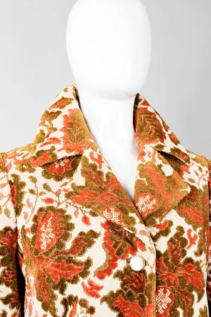 Floral Chenille Carpet Coat