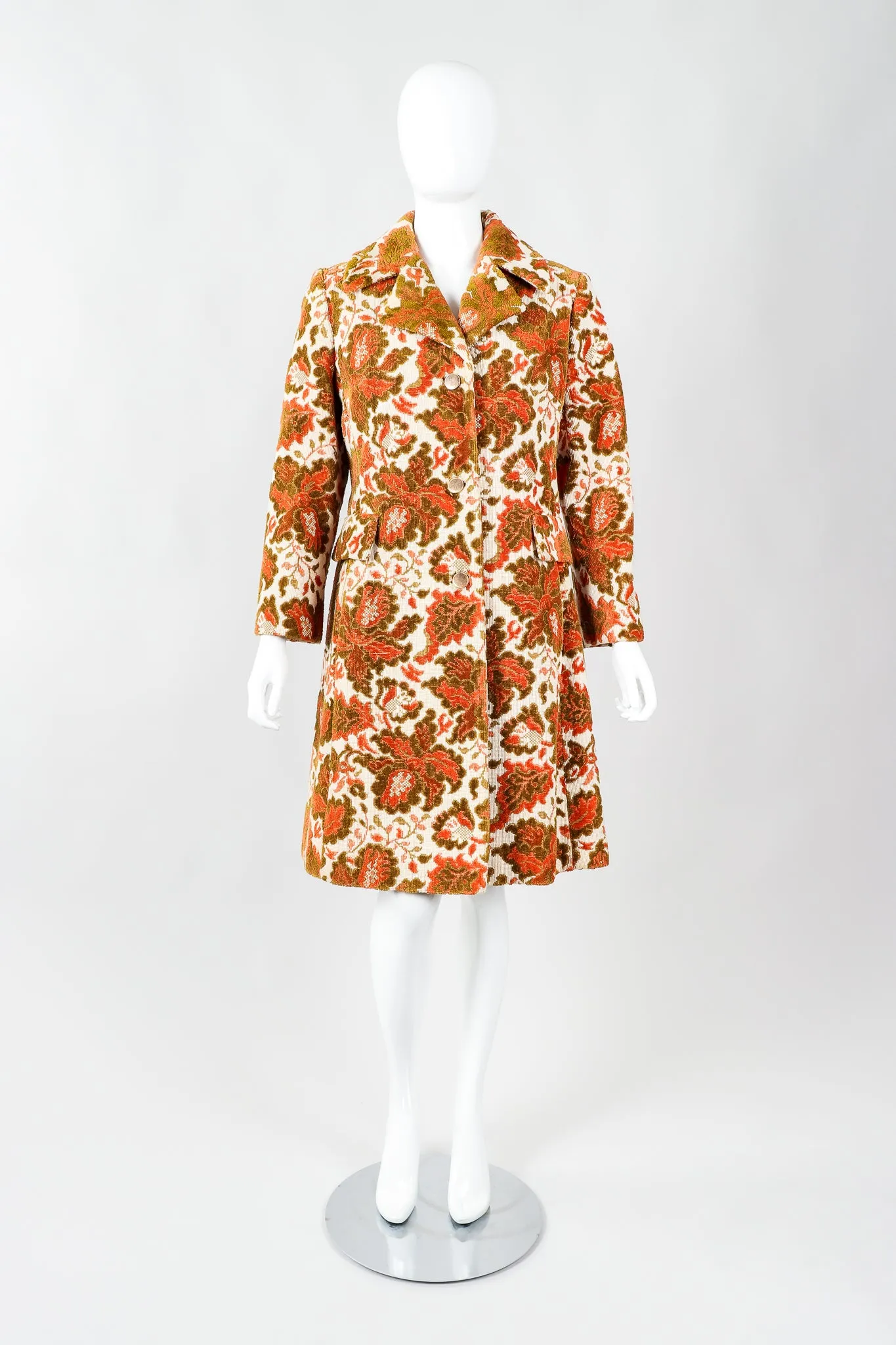 Floral Chenille Carpet Coat