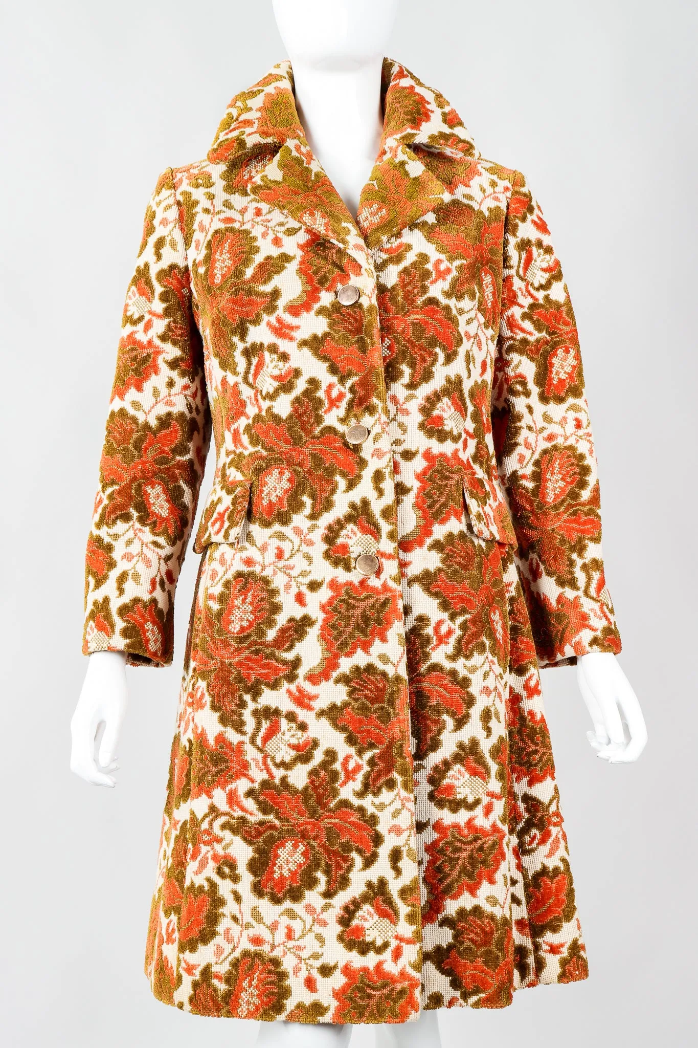 Floral Chenille Carpet Coat
