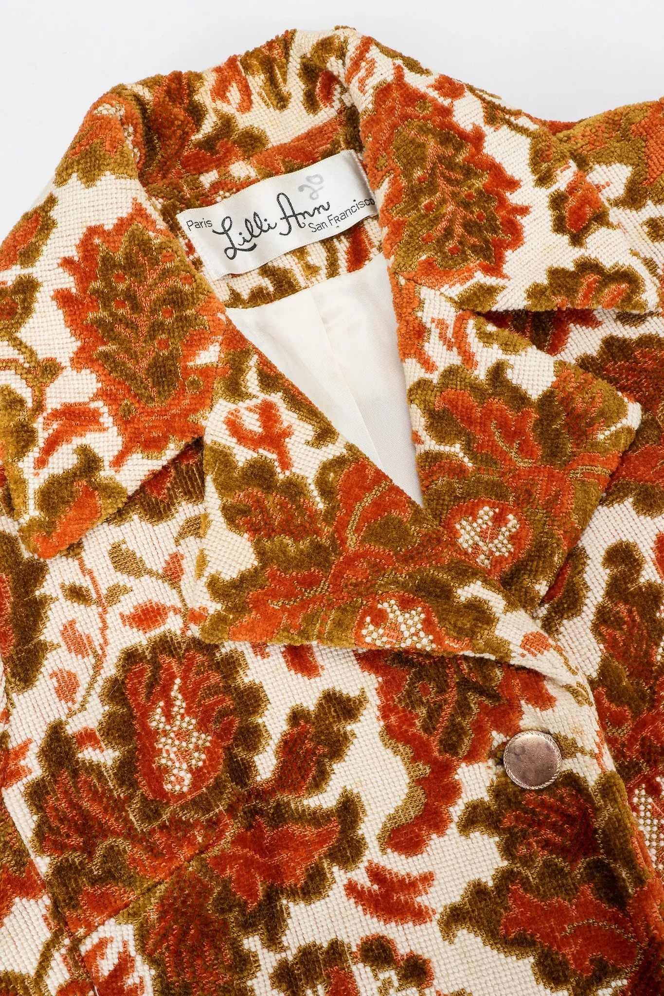 Floral Chenille Carpet Coat