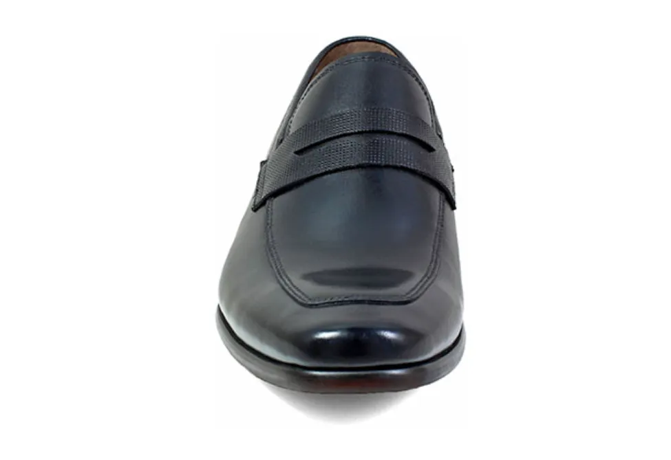 Florsheim Men's Postino Moc Toe Penny Loafer Black Leather Dress Shoe 15151