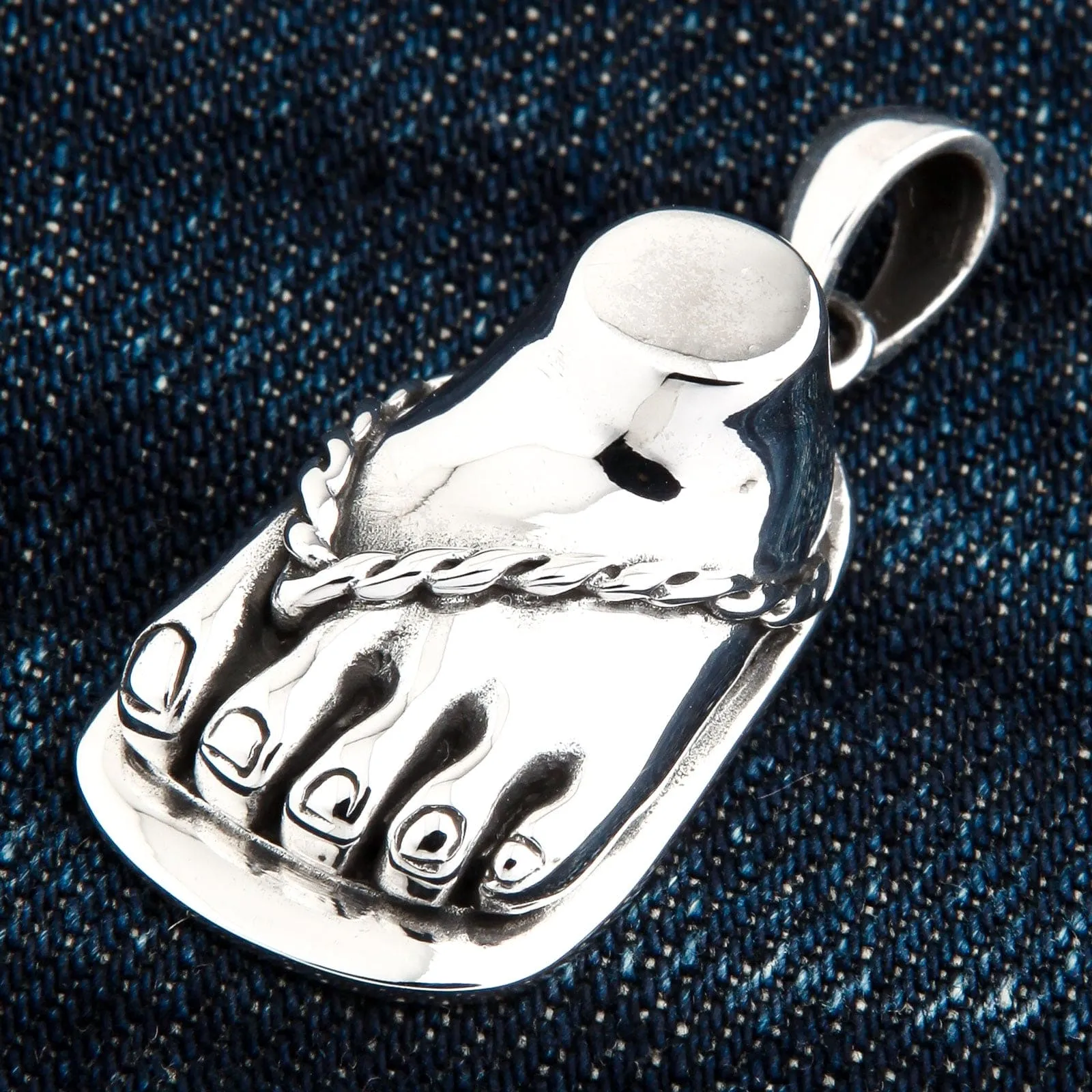 Foot Sterling Silver Pendant